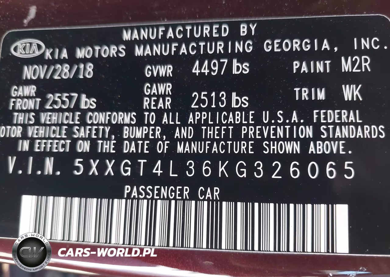 2019 Kia Optima Lx VIN:5XXGT4L36KG326065 - 9