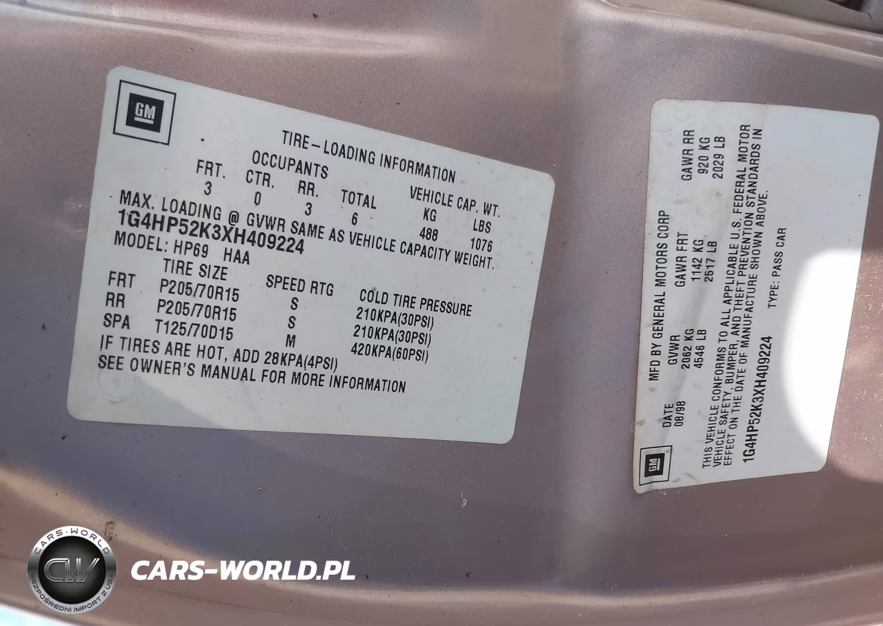 1999 Buick Lesabre Custom VIN:1G4HP52K3XH409224 - 9