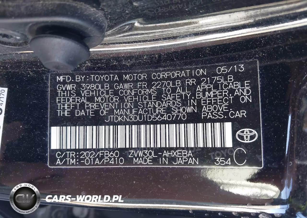2013 Toyota Prius Three VIN:JTDKN3DU1D5640770 - 9