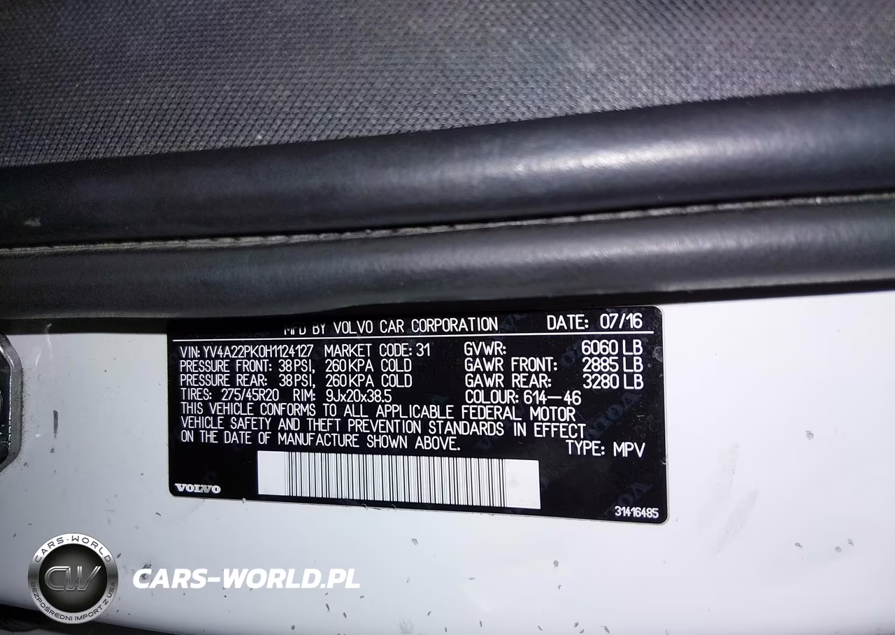 2017 Volvo Xc90 T6 Momentum VIN:YV4A22PK0H1124127 - 9