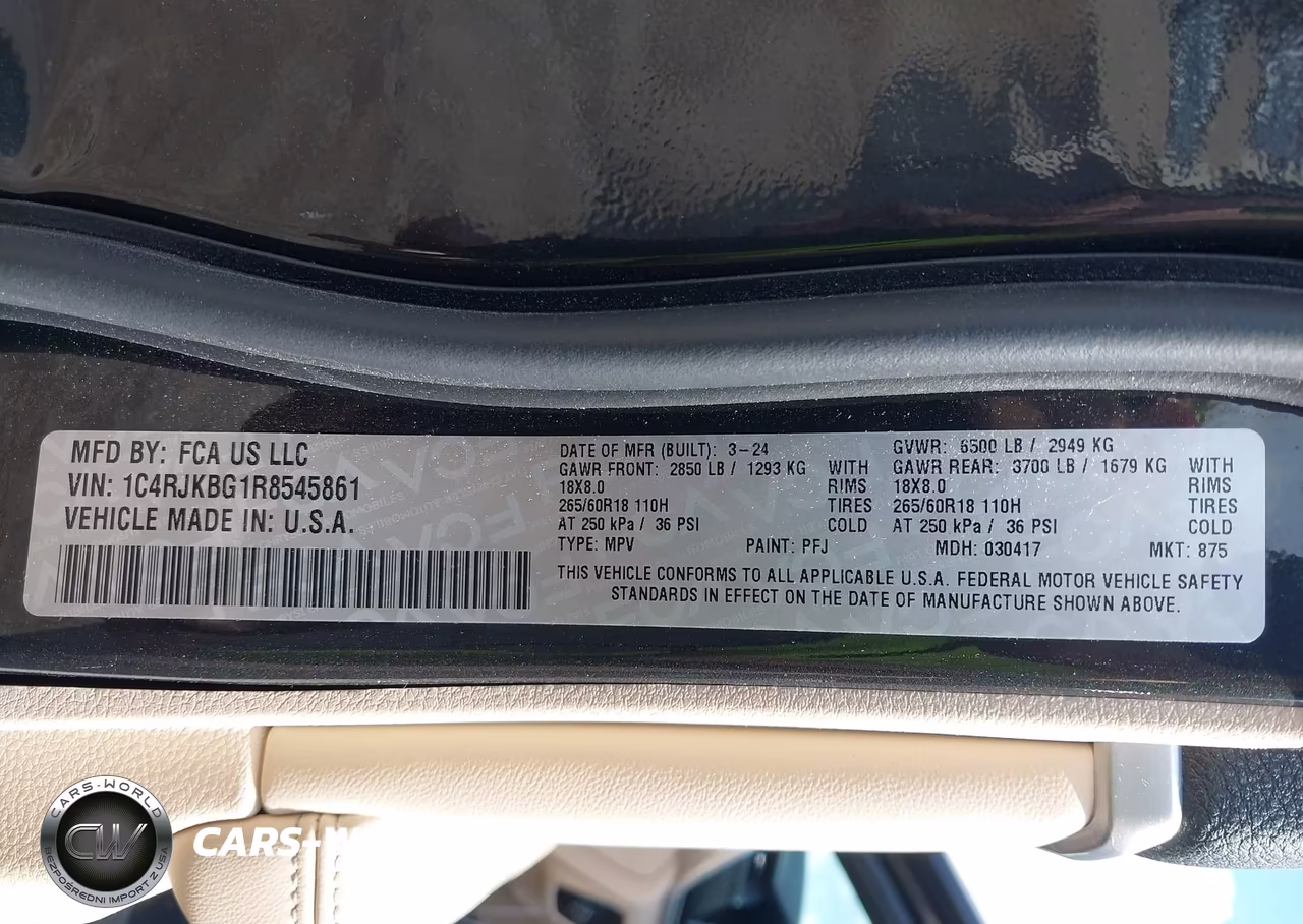 2024 Jeep Grand Cherokee L Limited 4X4 VIN:1C4RJKBG1R8545861 - 9