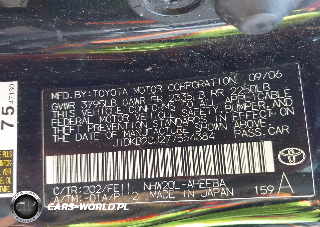 2007 Toyota Prius VIN:JTDKB20U277554384 - 9