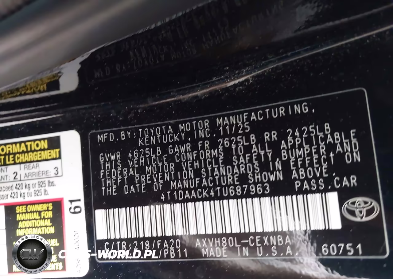 2026 Toyota Camry Le VIN:4T1DAACK4TU687963 - 9