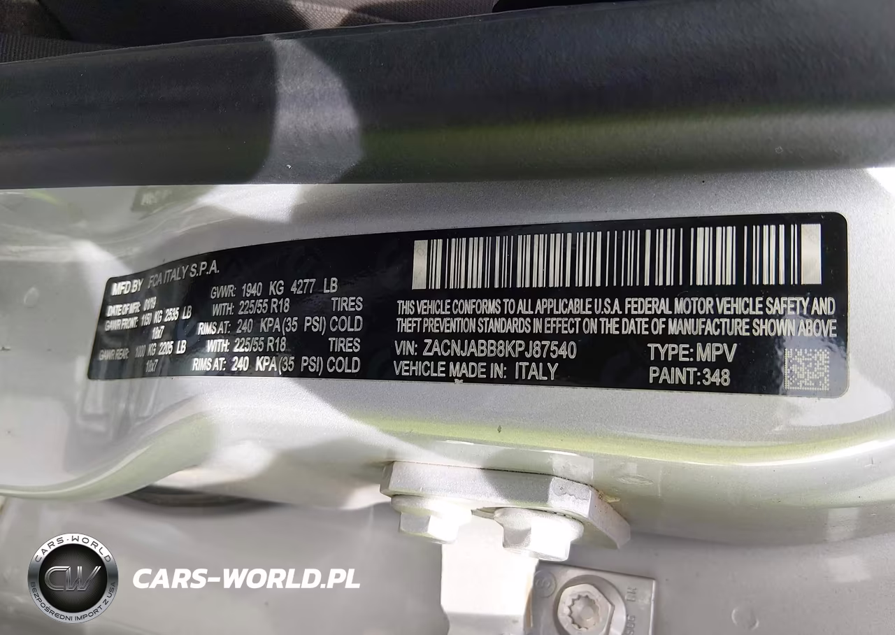 2019 Jeep Renegade Altitude Fwd VIN:ZACNJABB8KPJ87540 - 9