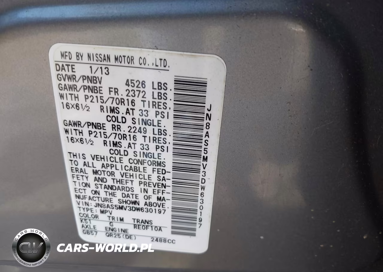 2013 Nissan Rogue S VIN:JN8AS5MV3DW630197 - 9