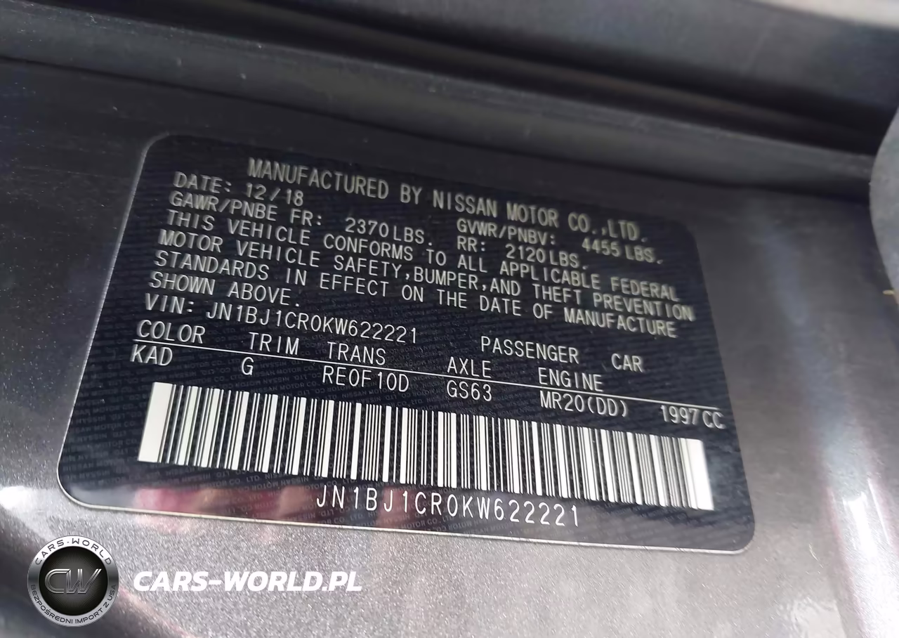 2019 Nissan Rogue Sport Sv VIN:JN1BJ1CR0KW622221 - 9