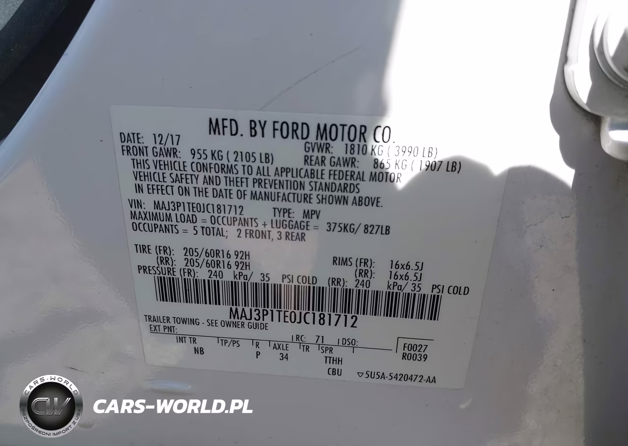 2018 Ford Ecosport Se VIN:MAJ3P1TE0JC181712 - 9