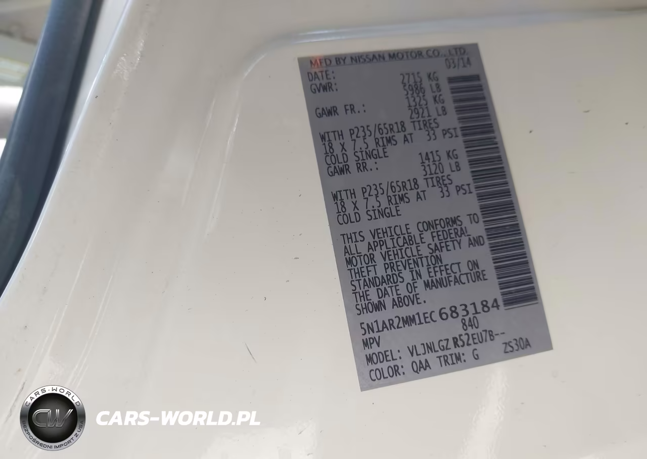 2014 Nissan Pathfinder Sl VIN:5N1AR2MM1EC683184 - 9