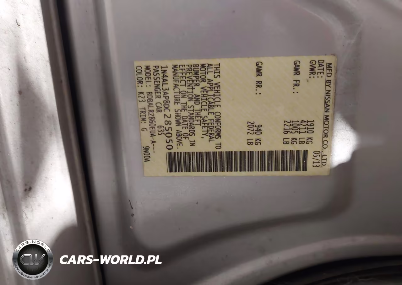 2013 Nissan Altima 2.5 S VIN:1N4AL3AP8DC285050 - 9