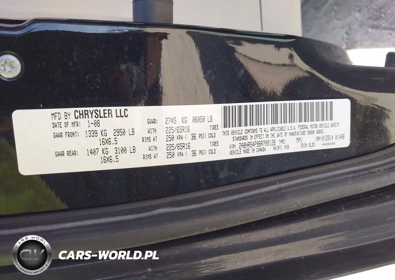 2008 Chrysler Town & Country Touring VIN:2A8HR54P98R709128 - 9