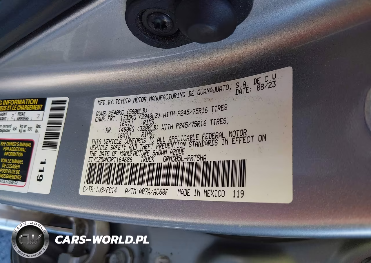 2023 Toyota Tacoma Sr5 V6 VIN:3TYCZ5AN3PT164686 - 9