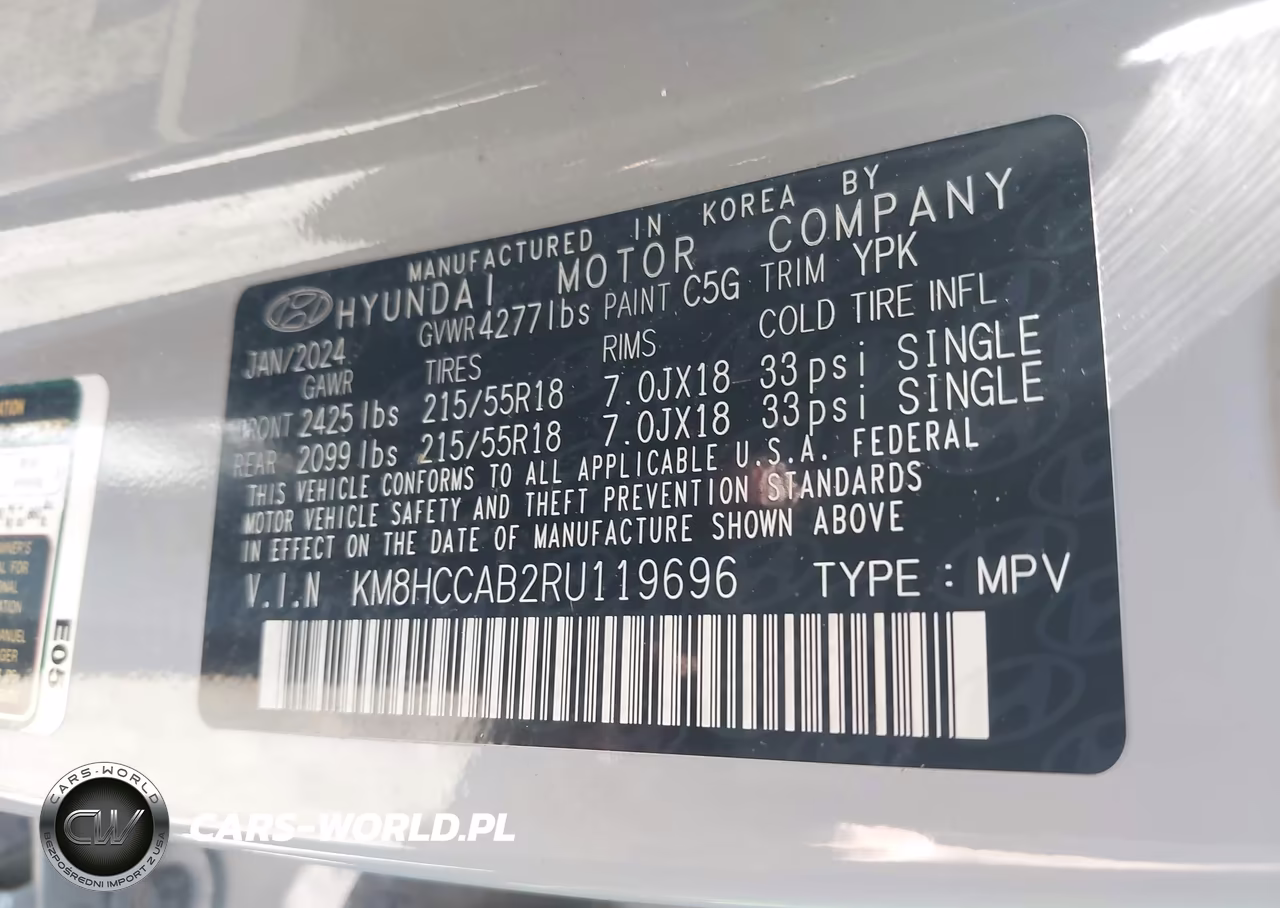 2024 Hyundai Kona Sel VIN:KM8HCCAB2RU119696 - 9