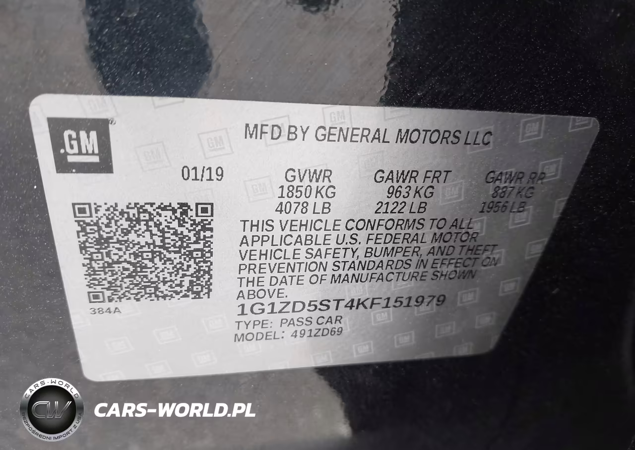 2019 Chevrolet Malibu Lt VIN:1G1ZD5ST4KF151979 - 9