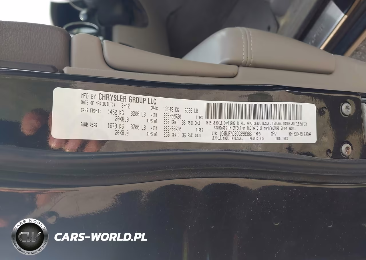 2012 Jeep Grand Cherokee Laredo VIN:1C4RJFAG3CC298386 - 9
