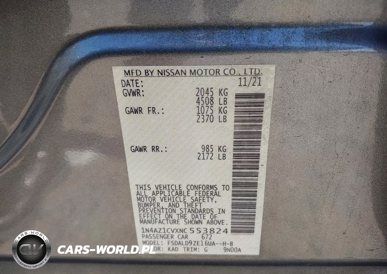 2022 Nissan Leaf Sv 40 Kwh VIN:1N4AZ1CVXNC553824 - 9