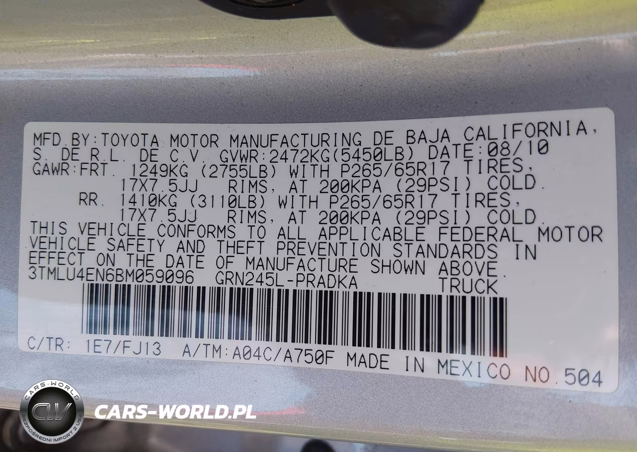 2011 Toyota Tacoma Base V6 VIN:3TMLU4EN6BM059096 - 9