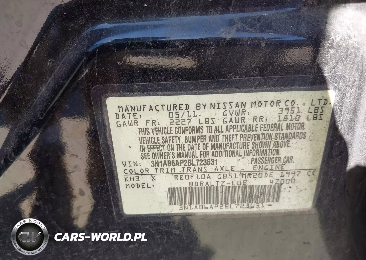 2011 Nissan Sentra 2.0Sr VIN:3N1AB6AP2BL723631 - 9