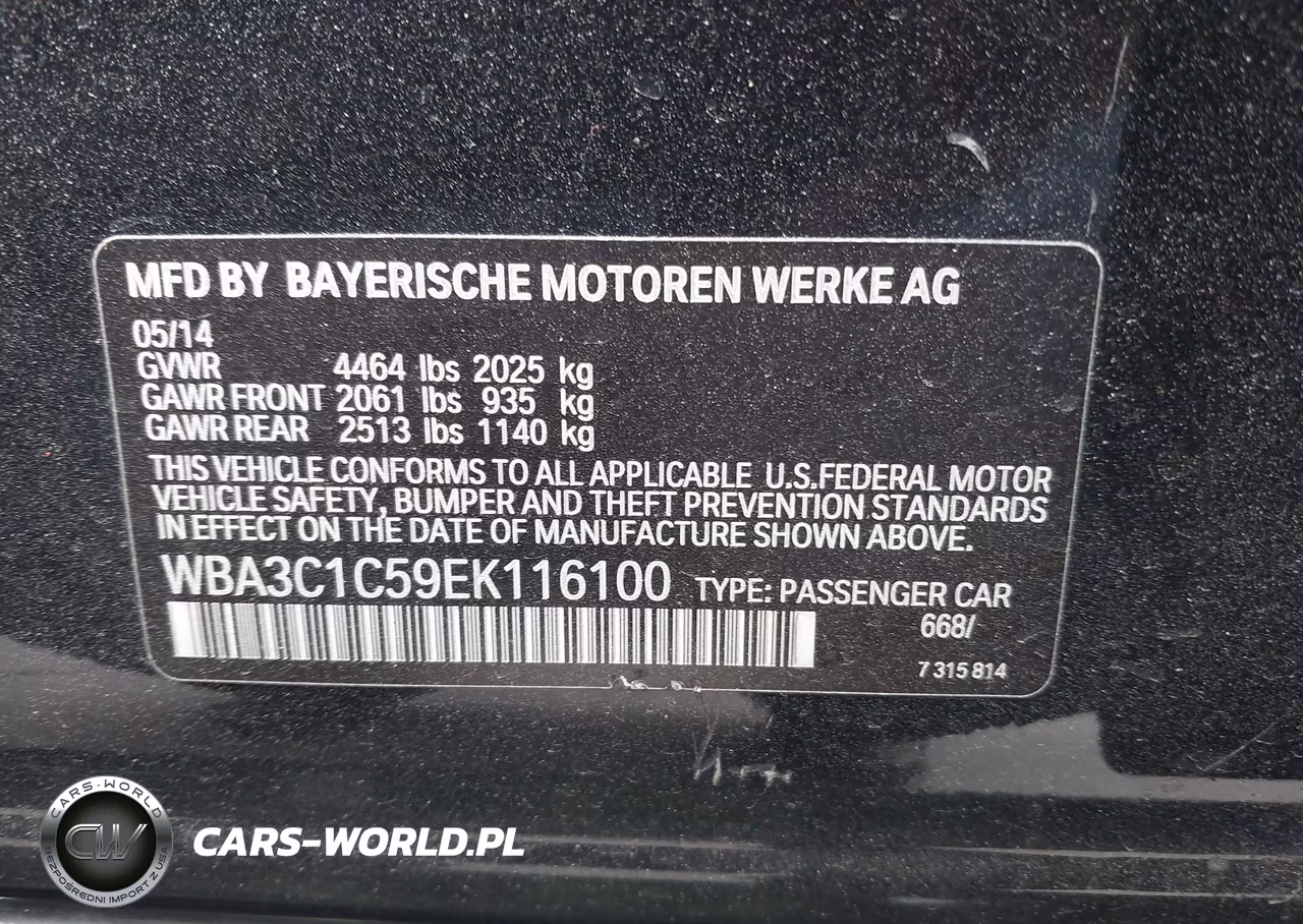 2014 BMW 328I VIN:WBA3C1C59EK116100 - 9