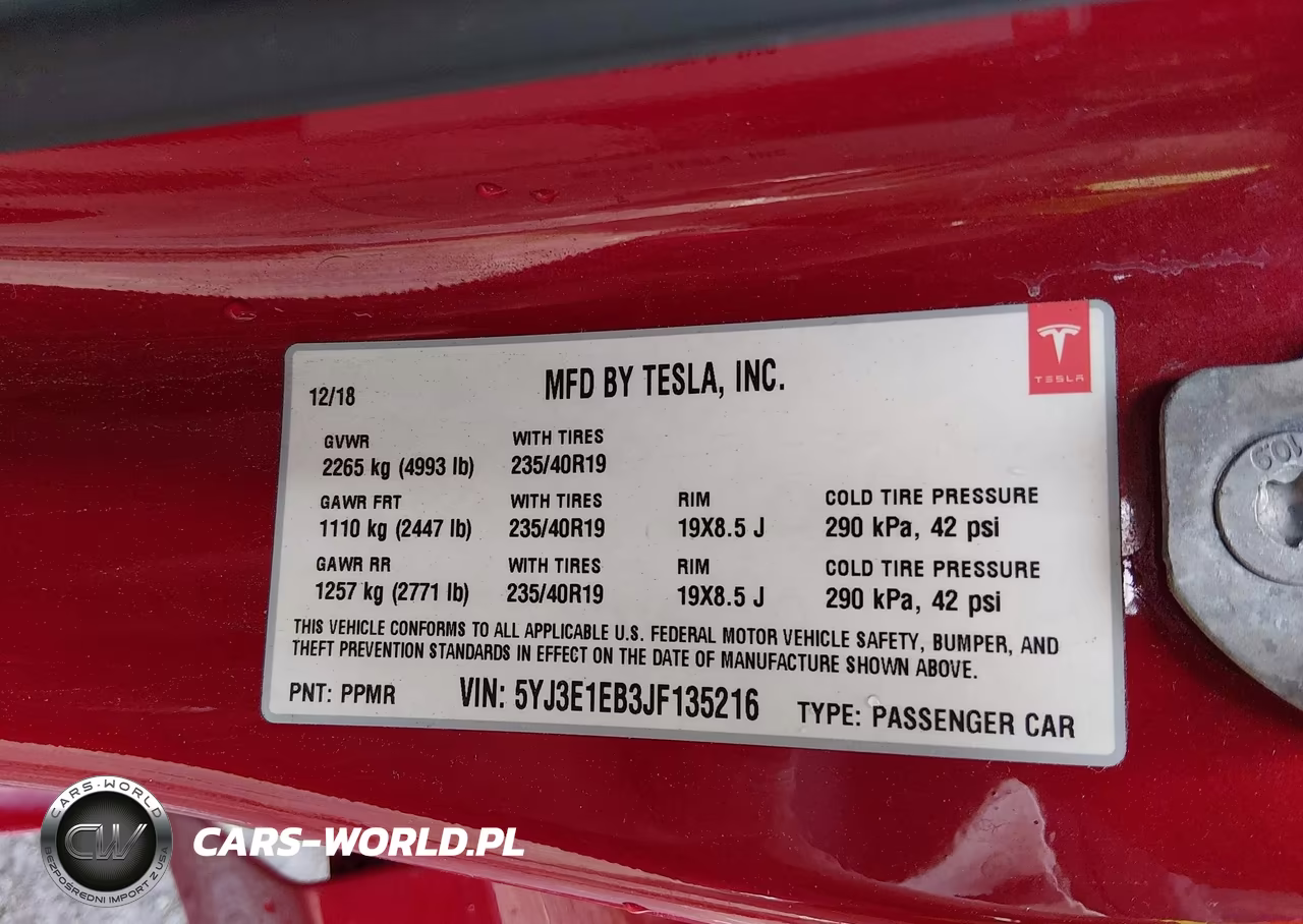 2018 Tesla Model 3 Long Range-Performance VIN:5YJ3E1EB3JF135216 - 9