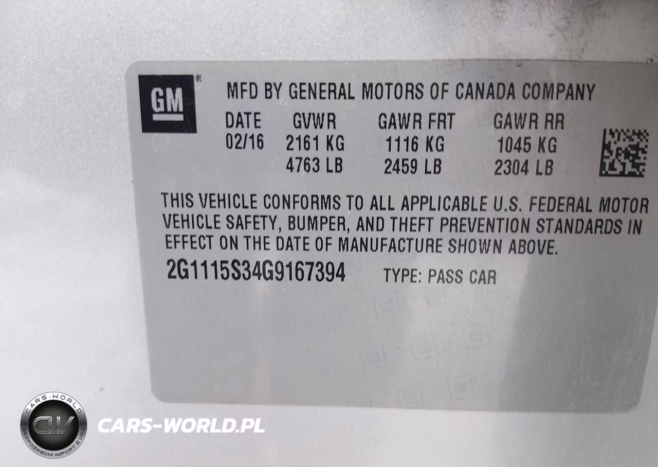 2016 Chevrolet Impala 2Lt VIN:2G1115S34G9167394 - 9