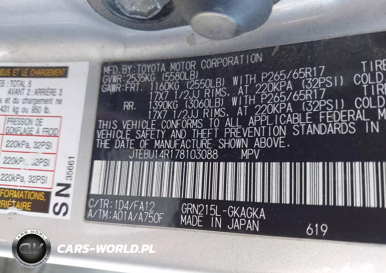 2007 Toyota 4Runner Sr5 V6 VIN:JTEBU14R178103088 - 9