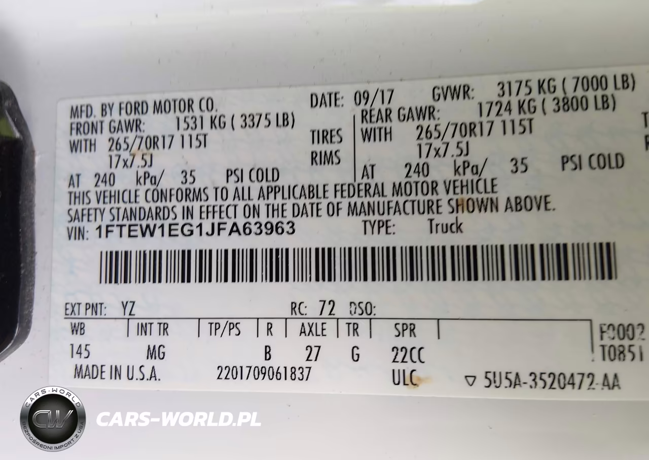 2018 Ford F-150 Xlt VIN:1FTEW1EG1JFA63963 - 9