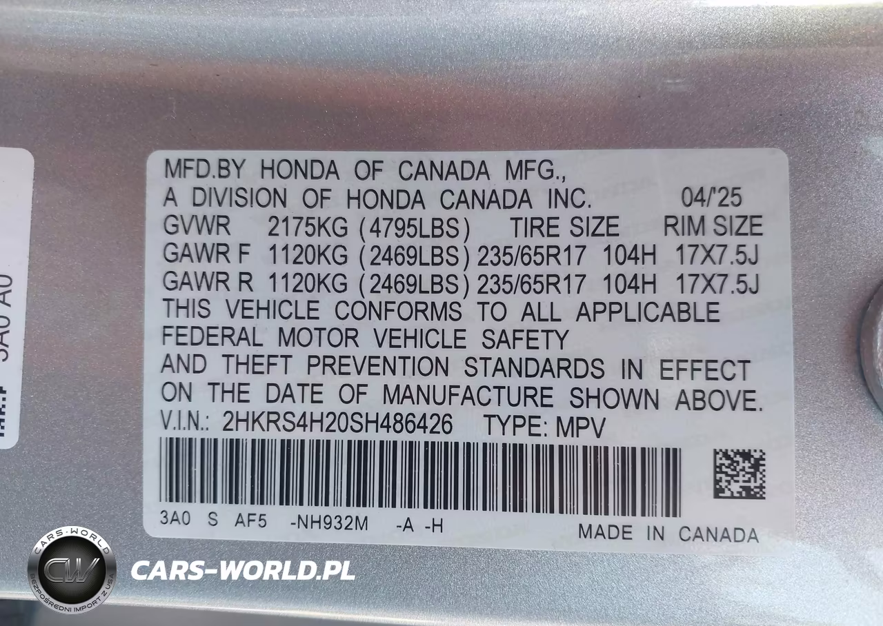 2025 Honda Cr-V Lx Awd VIN:2HKRS4H20SH486426 - 9