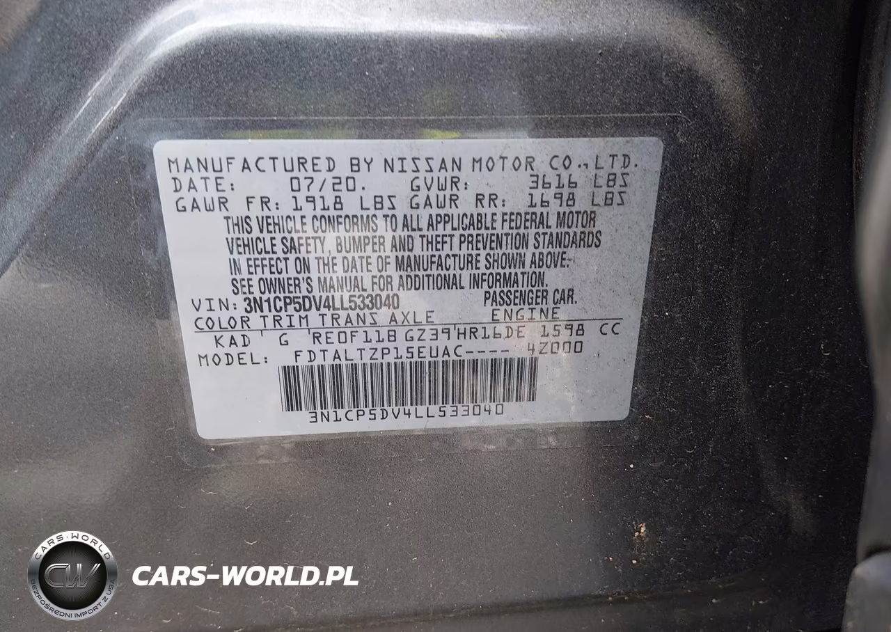 2020 Nissan Kicks Sr Xtronic Cvt VIN:3N1CP5DV4LL533040 - 9