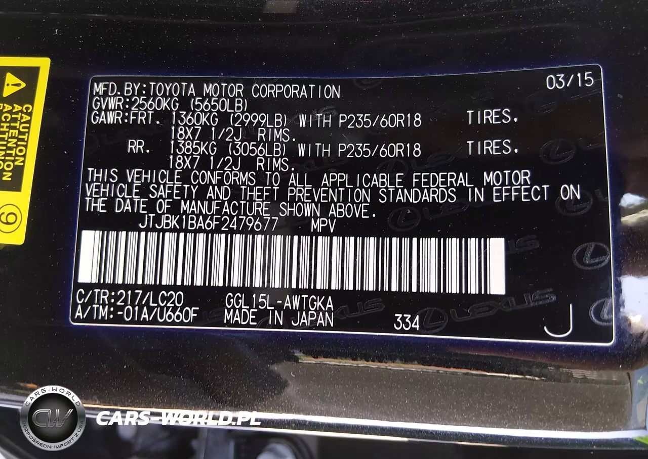 2015 Lexus Rx 350 VIN:JTJBK1BA6F2479677 - 9