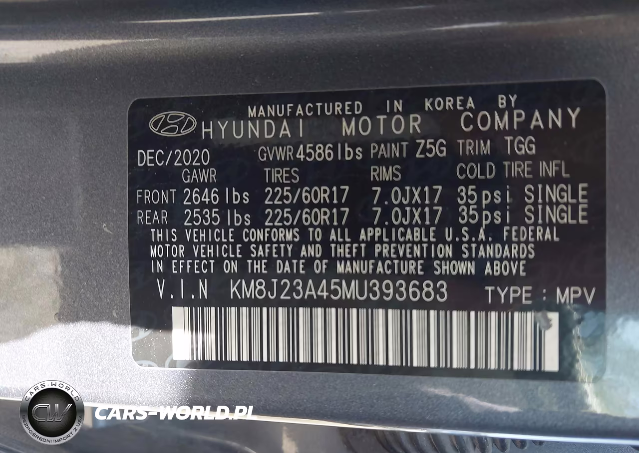 2021 Hyundai Tucson Se VIN:KM8J23A45MU393683 - 9