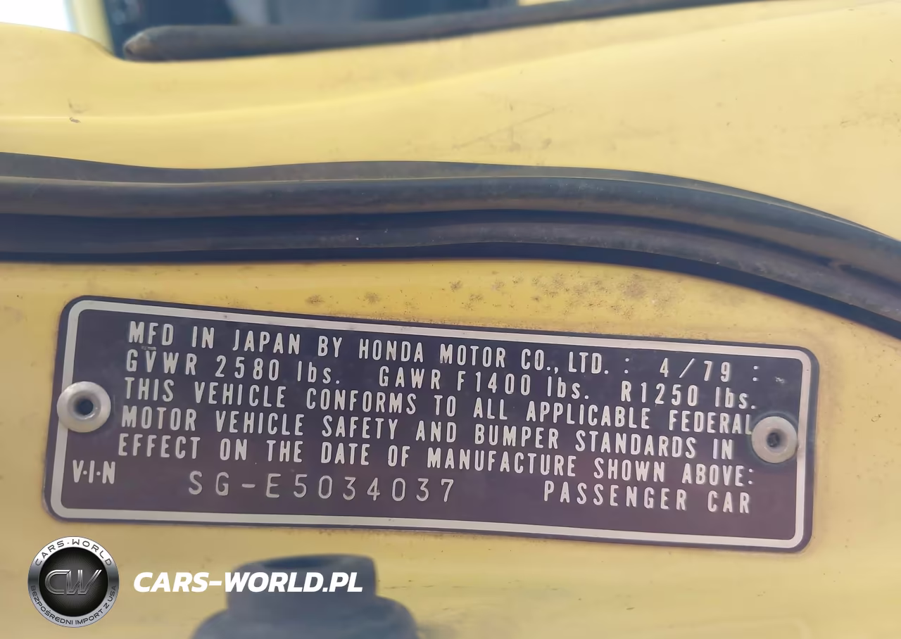 1979 Honda Civic VIN:0000000SGE5034037 - 9