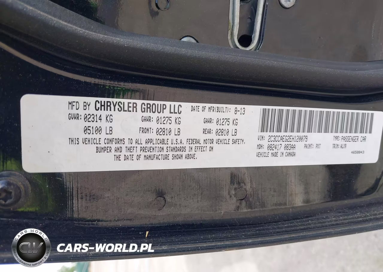 2014 Chrysler 300C VIN:2C3CCAEG2EH120079 - 9