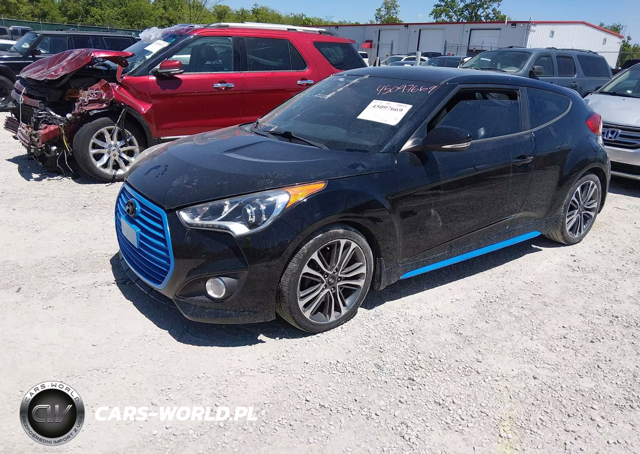 2016 Hyundai Veloster Turbo VIN:KMHTC6AE6GU280023 - 2
