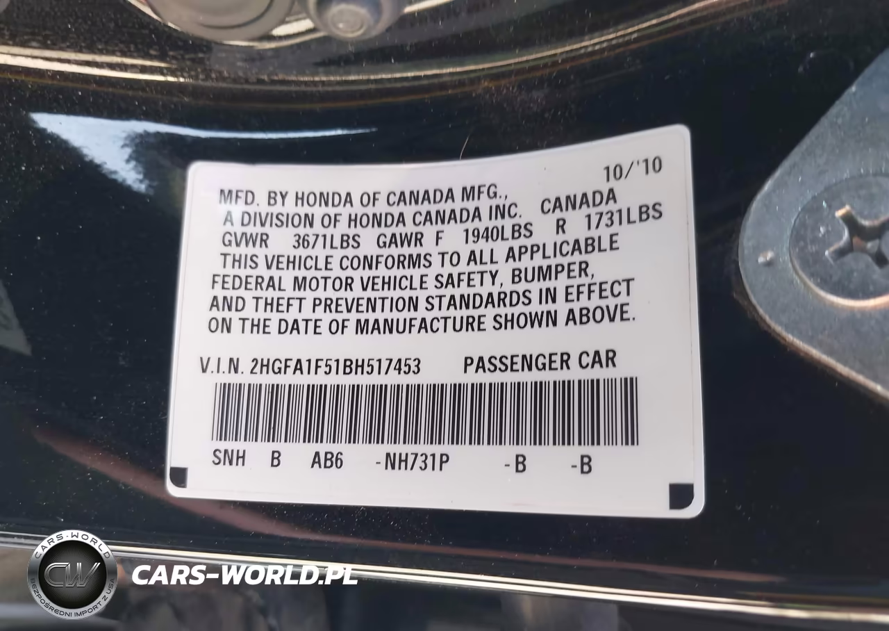 2011 Honda Civic Lx VIN:2HGFA1F51BH517453 - 9