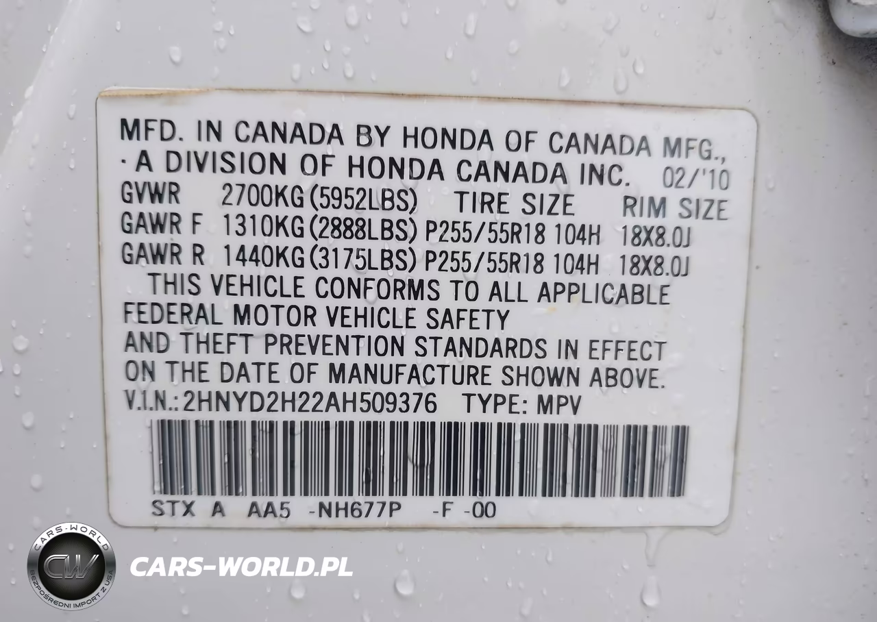 2010 Acura Mdx VIN:2HNYD2H22AH509376 - 9