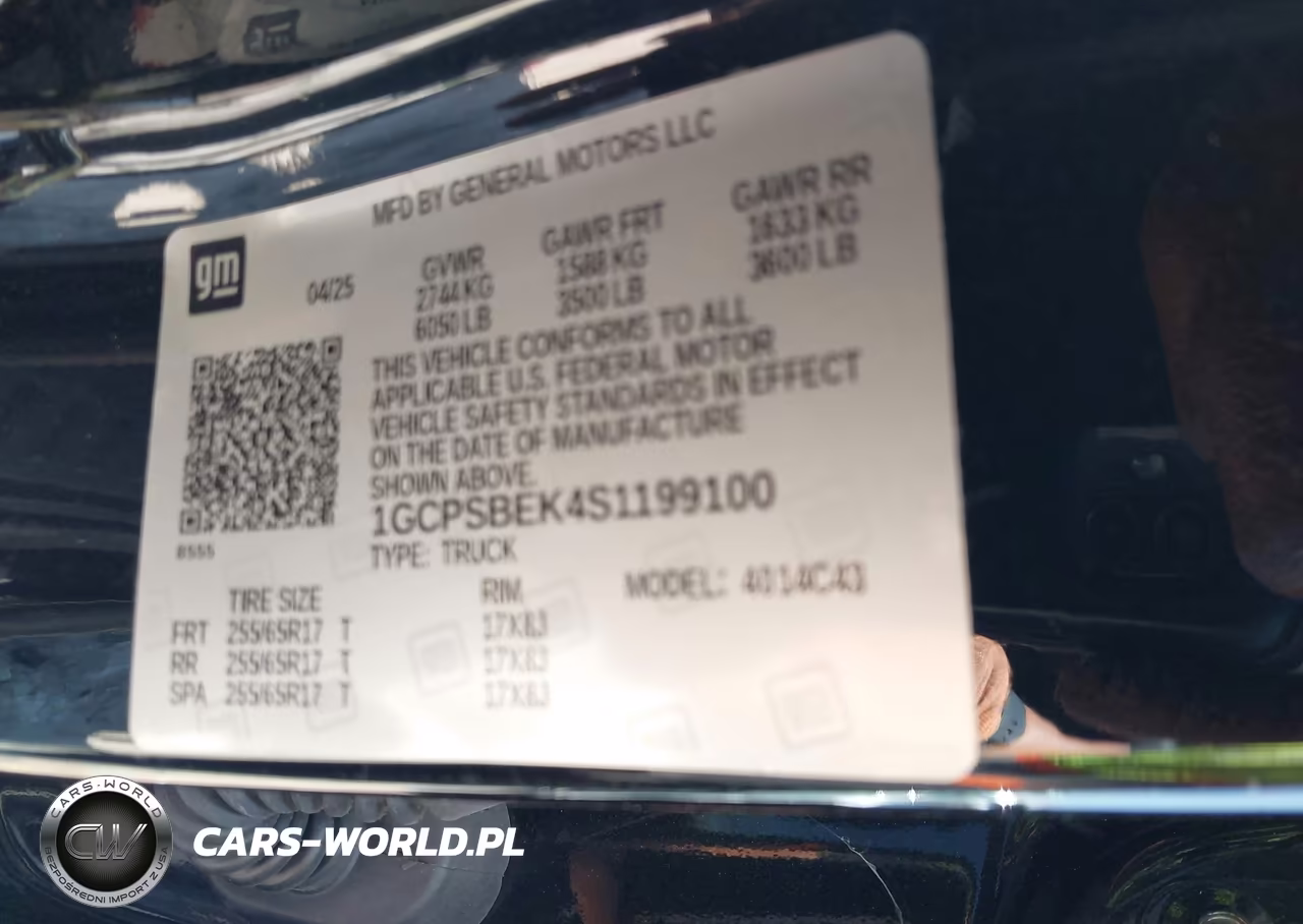 2025 Chevrolet Colorado 2Wd Wt VIN:1GCPSBEK4S1199100 - 9