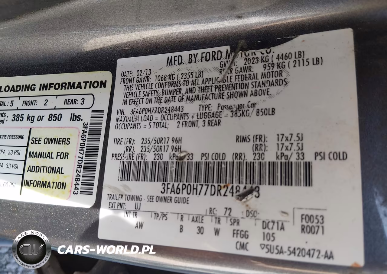 2013 Ford Fusion Se VIN:3FA6P0H77DR248443 - 9