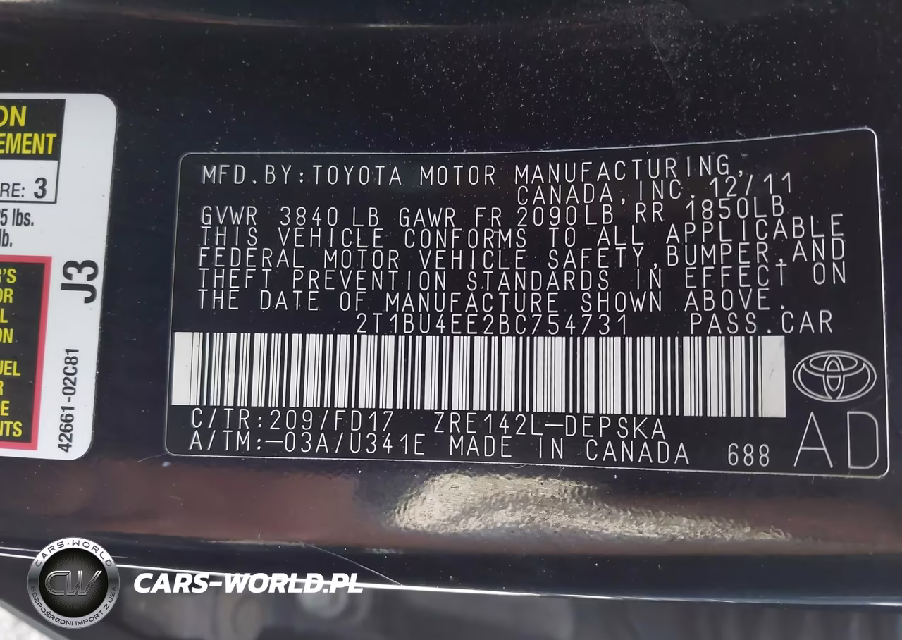 2011 Toyota Corolla S VIN:2T1BU4EE2BC754731 - 9