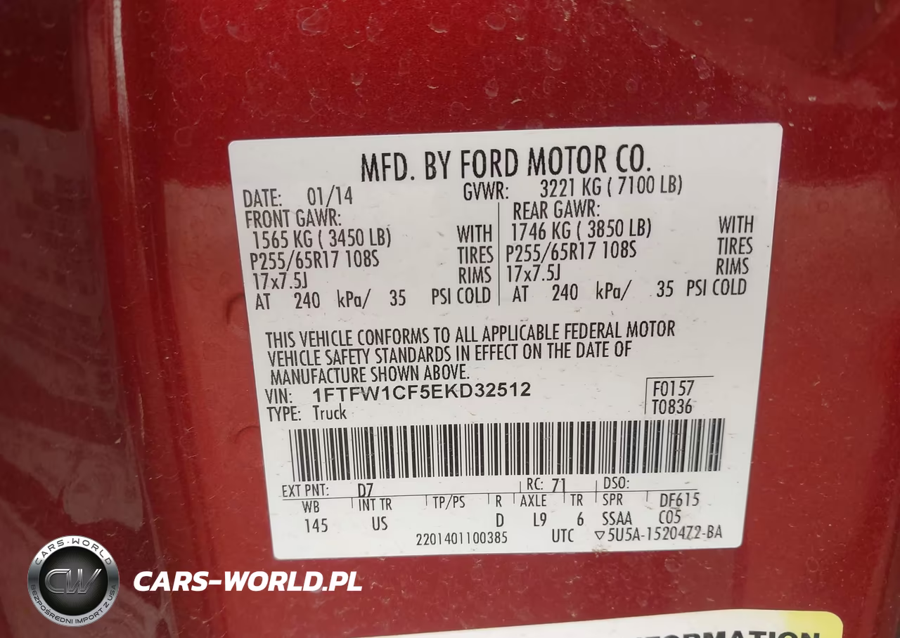 2014 Ford F-150 Xlt VIN:1FTFW1CF5EKD32512 - 9