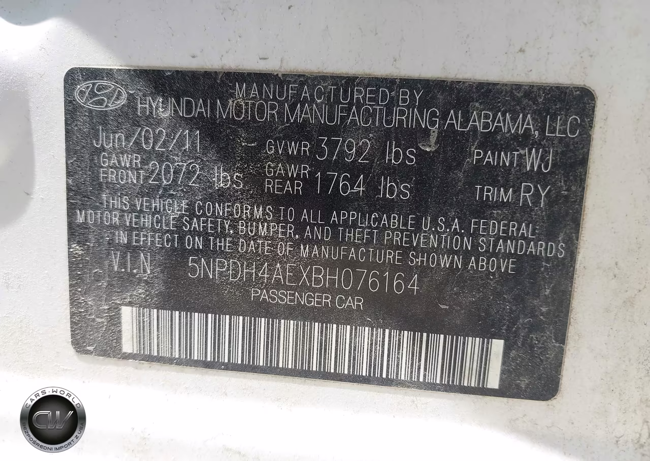 2011 Hyundai Elantra Limited VIN:5NPDH4AEXBH076164 - 9