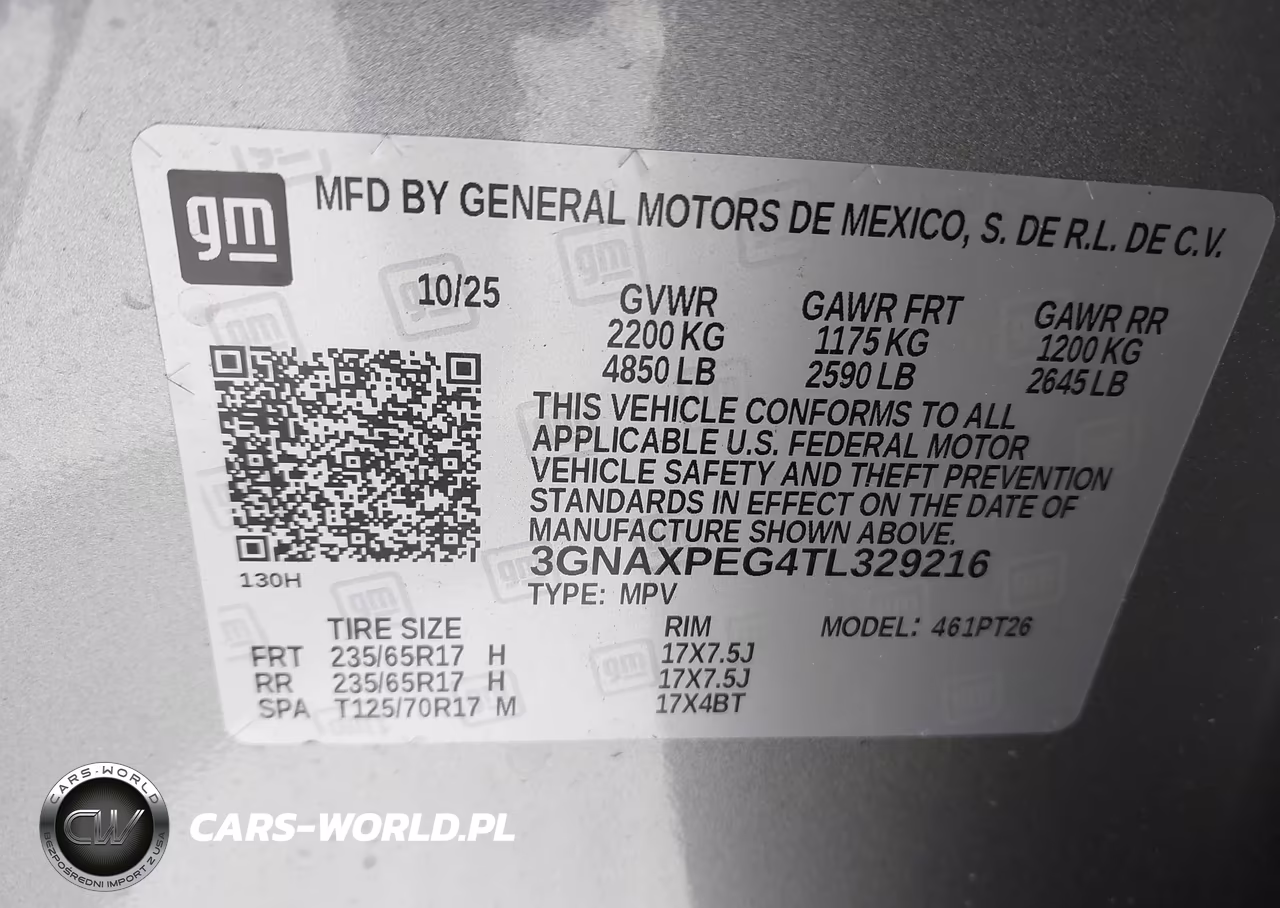 2026 Chevrolet Equinox Awd Lt VIN:3GNAXPEG4TL329216 - 9