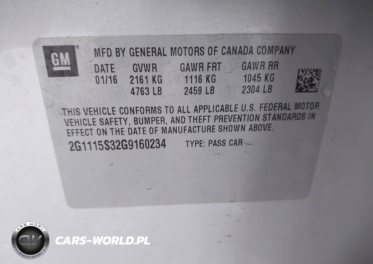 2016 Chevrolet Impala 2Lt VIN:2G1115S32G9160234 - 9