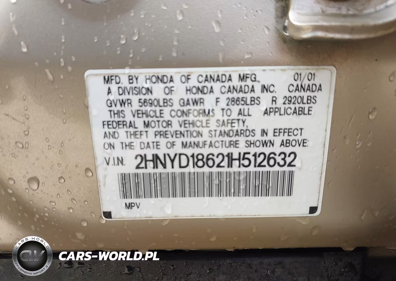 2001 Acura Mdx VIN:2HNYD18621H512632 - 9