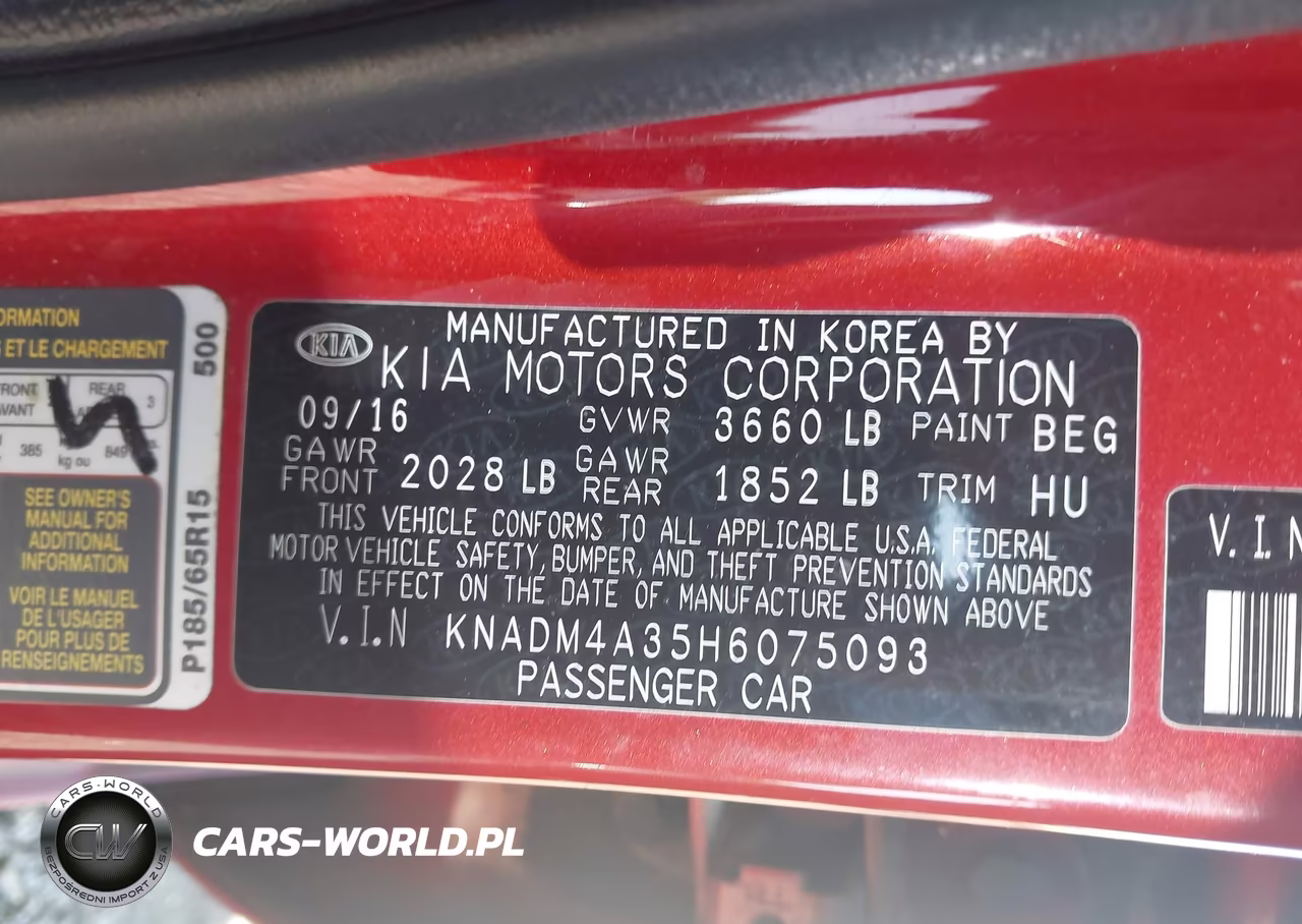 2017 Kia Rio Lx VIN:KNADM4A35H6075093 - 9