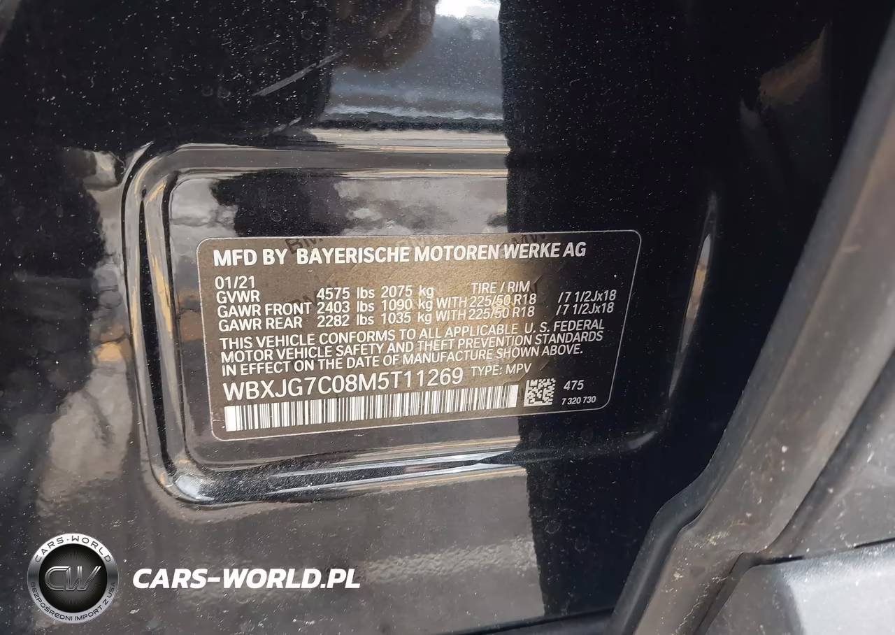 2021 BMW X1 Sdrive28I VIN:WBXJG7C08M5T11269 - 9