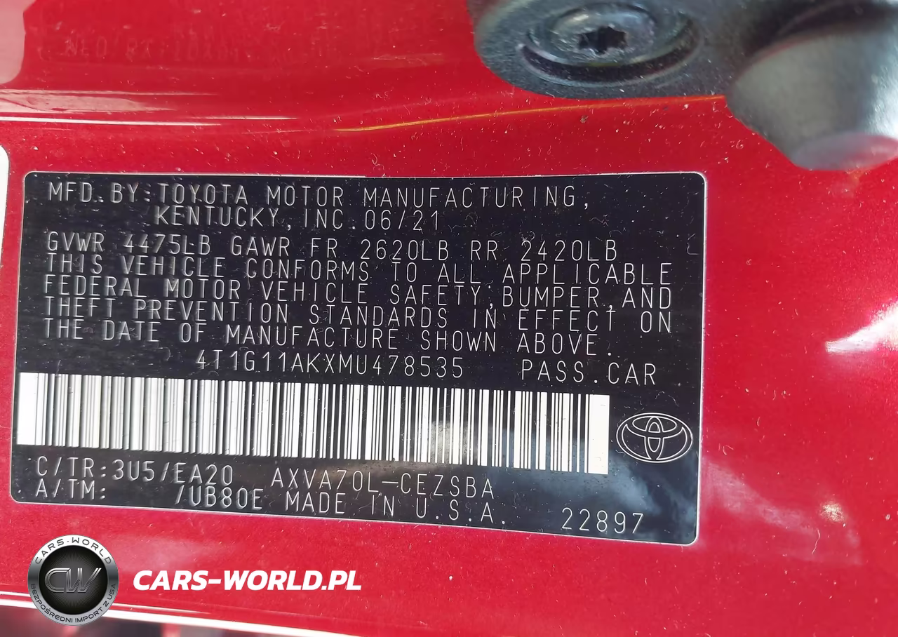 2021 Toyota Camry Se VIN:4T1G11AKXMU478535 - 9