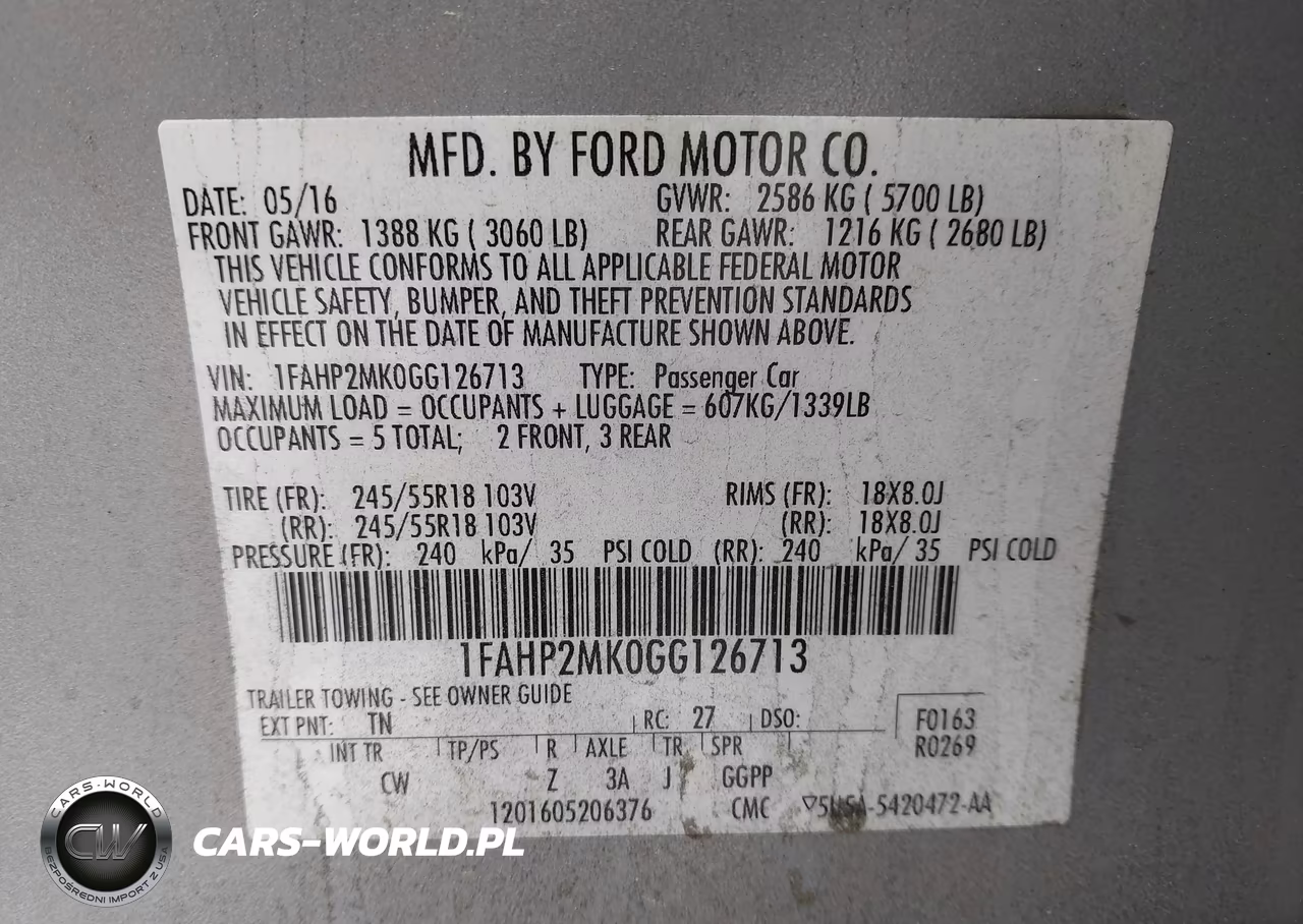 2016 Ford Police Interceptor VIN:1FAHP2MK0GG126713 - 9