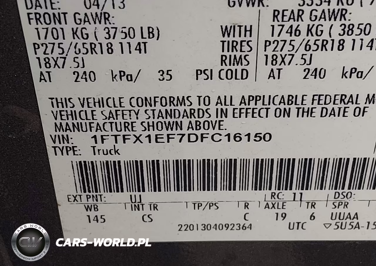 2013 Ford F150 Super Cab VIN:1FTFX1EF7DFC16150 - 9