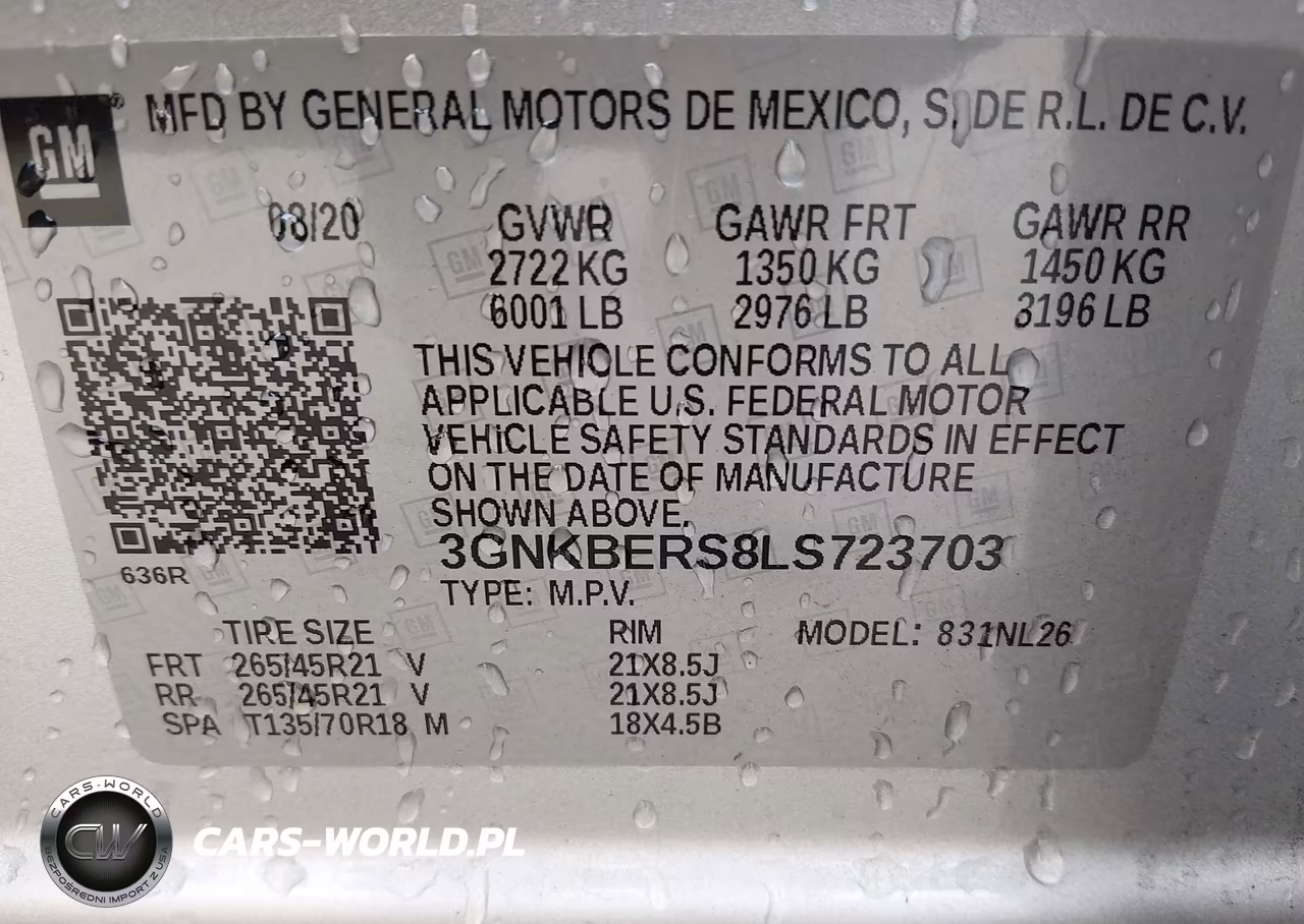 2020 Chevrolet Blazer Fwd Rs VIN:3GNKBERS8LS723703 - 9