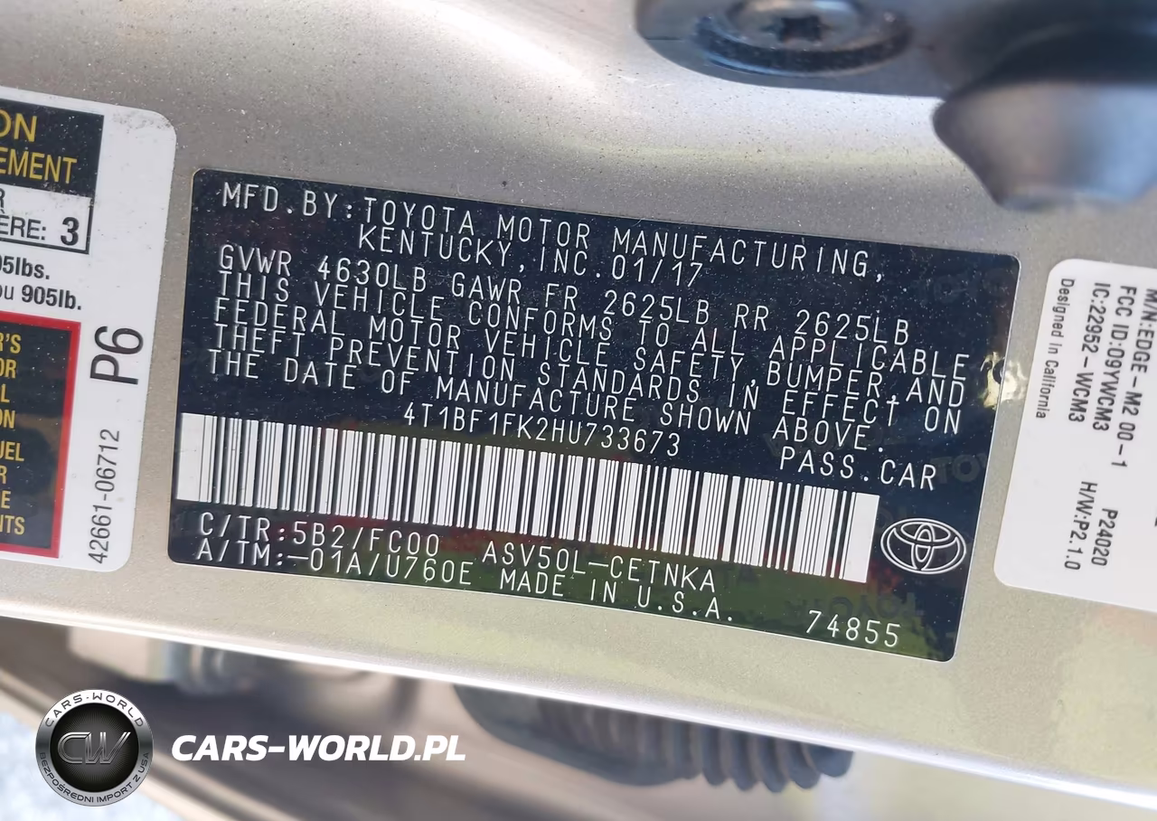 2017 Toyota Camry Le VIN:4T1BF1FK2HU733673 - 9